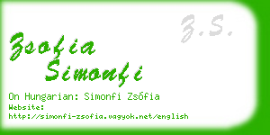 zsofia simonfi business card