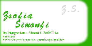 zsofia simonfi business card